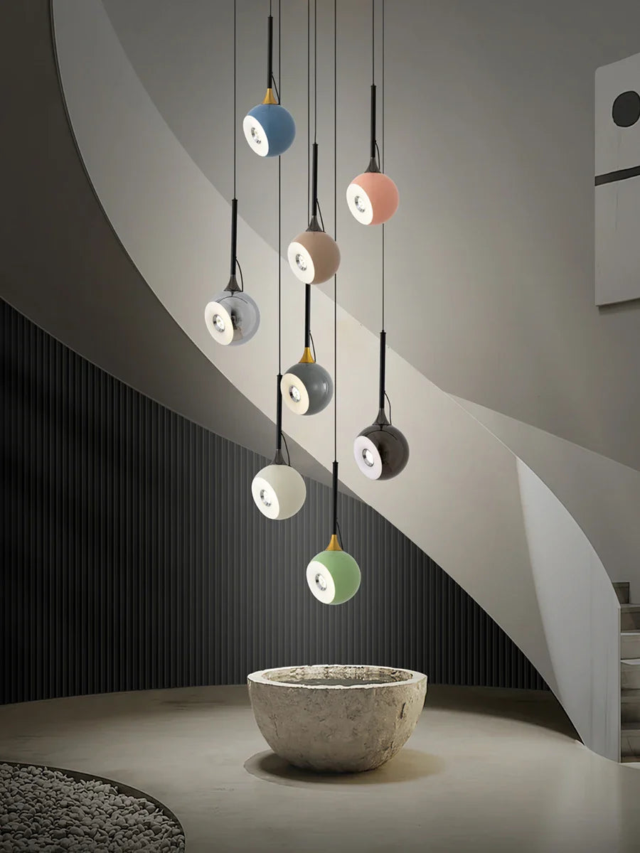 Suspension LED Sphérique Magnétique - Angle Réglable Nordique