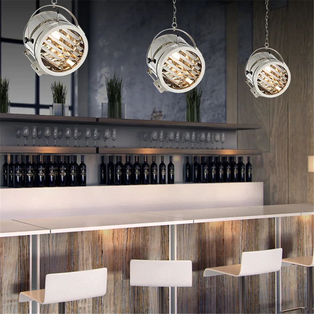 Lustre LED industriel nordique en métal de qualité supérieure