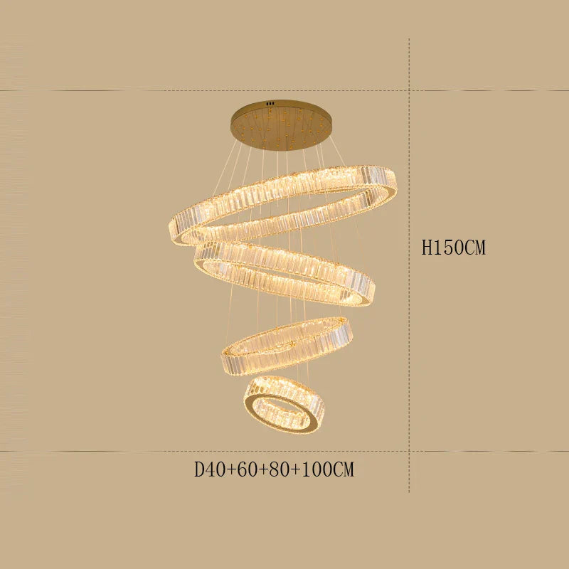 Lustre de Maison Moderne en Cristal de Luxe