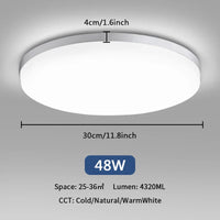 Plafonnier LED Ultra Mince - Forme Ronde & Carrée