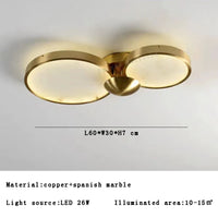 Plafonnier LED Marbre Blanc - Style Moderne