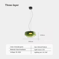 Lustre nordique en fil de verre pour une décoration moderne