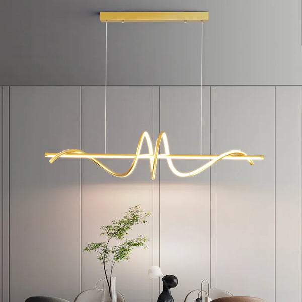 Lustre Rotatif LED Moderne avec Télécommande Longue Portée