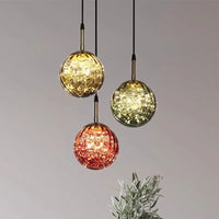 Suspension LED "Aurora" en verre - Design nordique contemporain