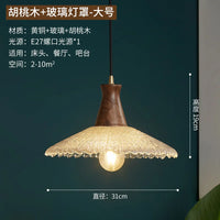 Nordique In - Suspension de lumière chaude LED  en cuivre et verre