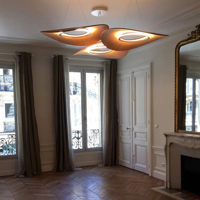Lustre Minimaliste Moderne en Bois - Design Danois