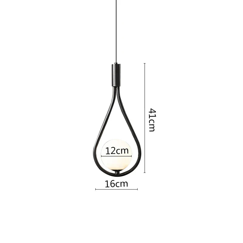 Suspension LED Noir Métal