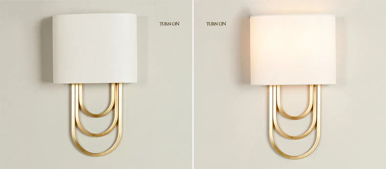 Applique Murale LED en Cuivre Style Américain Haut de Gamme Moderne