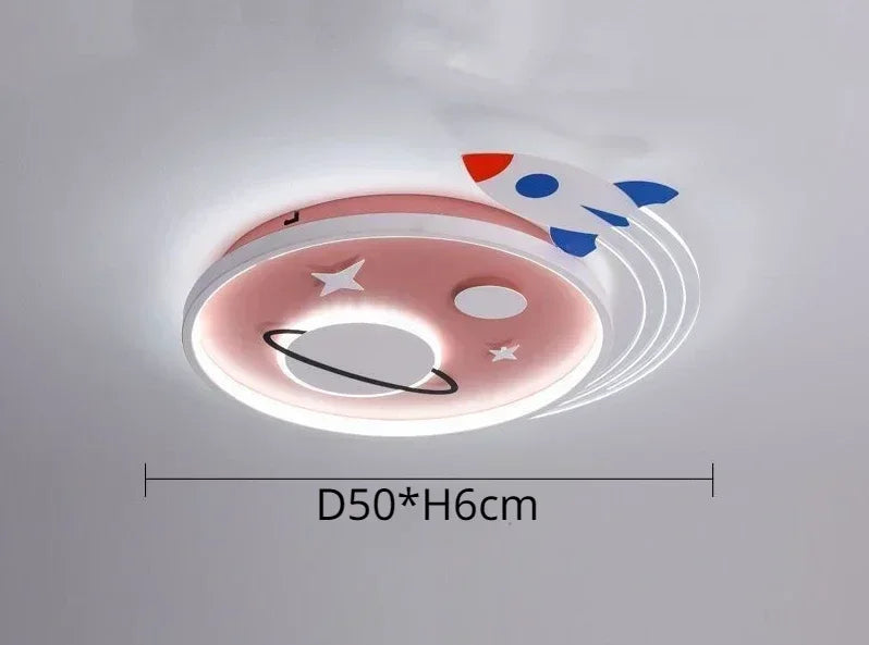 Plafonnier Nordique "Planète Fusée" LED pour Décoration Enfant