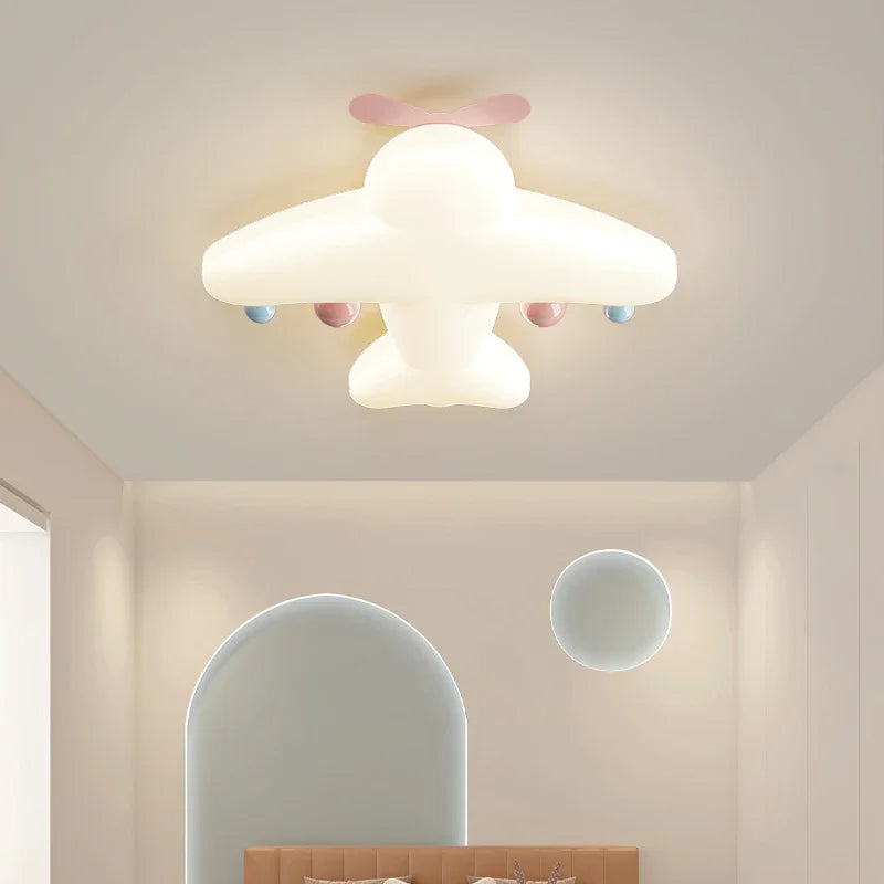Plafonnier LED Avion Cœur Nordique - Protection des Yeux