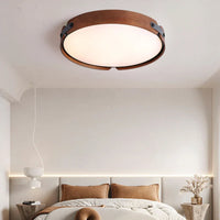 Plafonnier en bois premium avec cuir artificiel et 3 ronds interchangeables design
