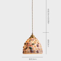 Suspension Tiffany Méditerranée en Verre Coquille LED