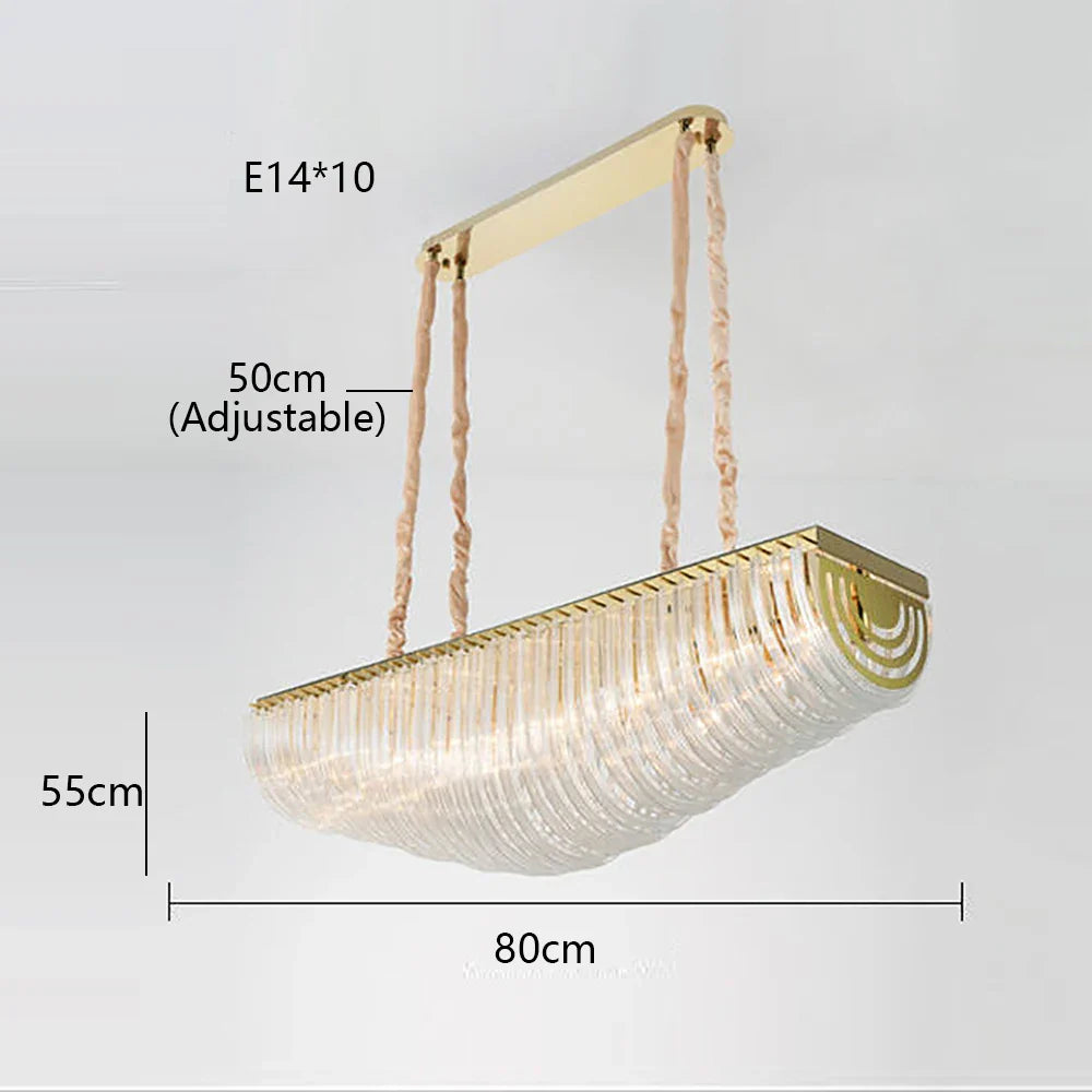 Lustres LED Nordiques Modernes en Verre