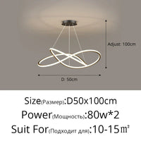 Lustre LED Arrondi pour une Décoration Intérieure Moderne
