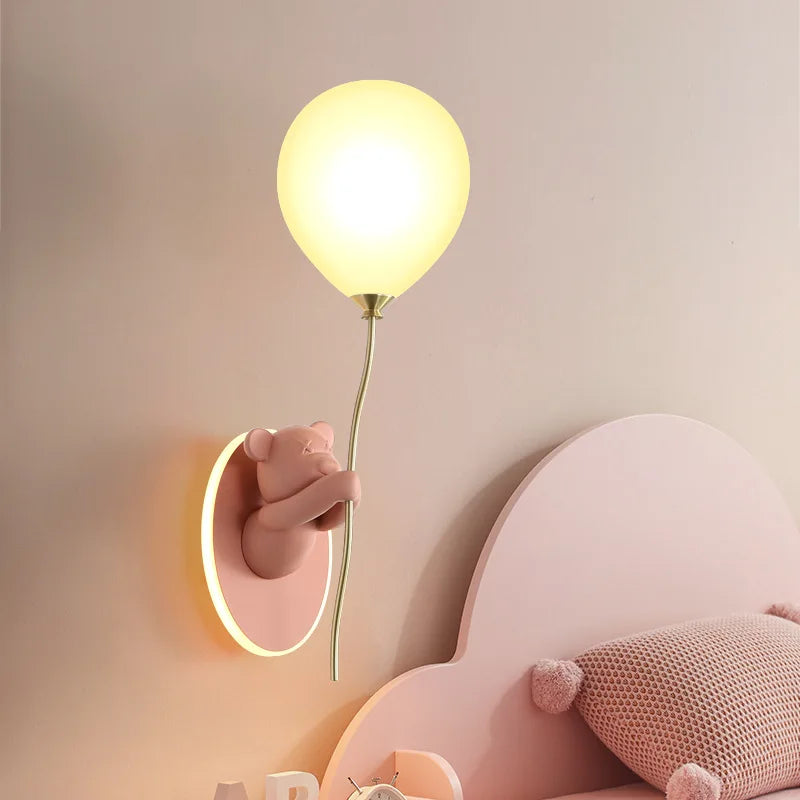 Applique murale nordique LED Ours Ballon - Collection Créative