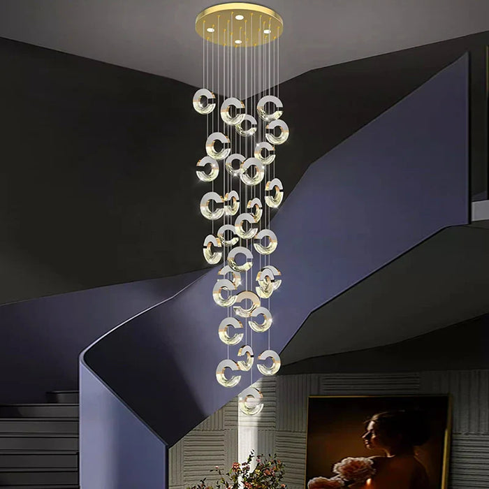 Lustre en cristal de décoration pour une maison contemporaine