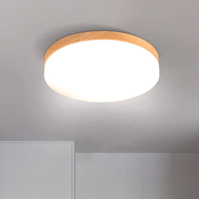 Plafonnier LED Bois Naturel pour Intérieur