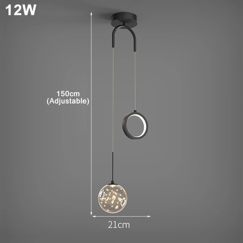 Lustre LED en cristal de luxe nordique - Éclat Brillant