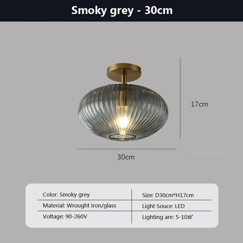 Plafonnier LED en verre nordique minimaliste pour un style moderne