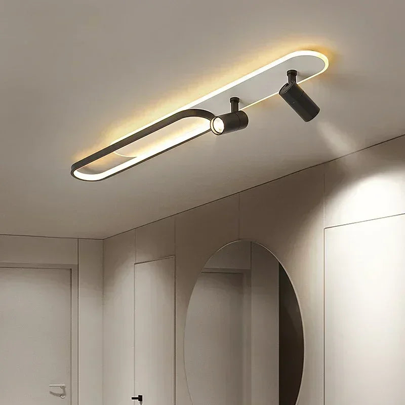 Plafonnier LED moderne avec projecteur pour décoration intérieure