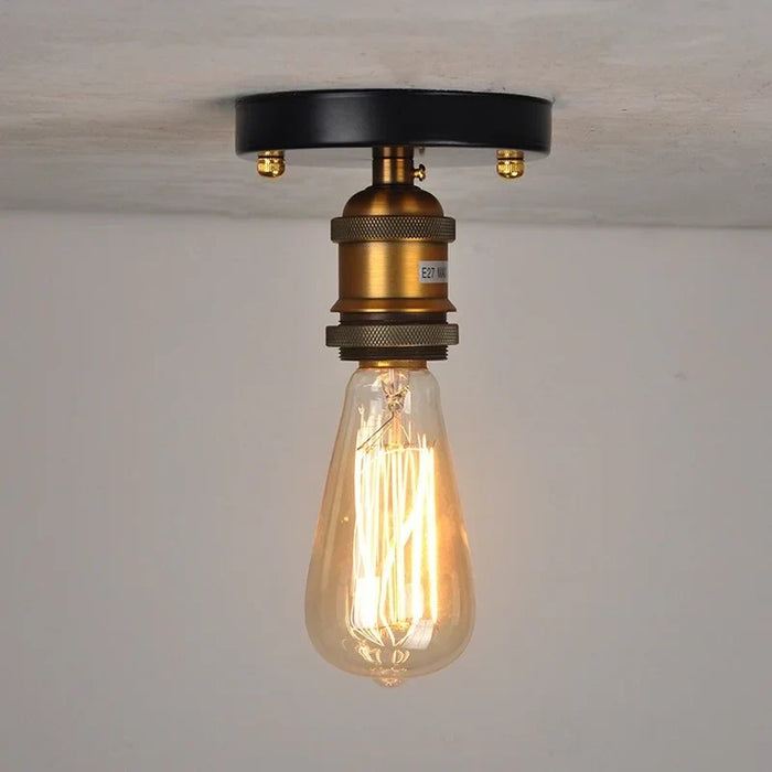 Plafonnier Rétro Américain en Métal Industriel Fer Loft - Style Vintage 