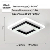 Plafonnier Carré LED Moderne Nordique pour Intérieur
