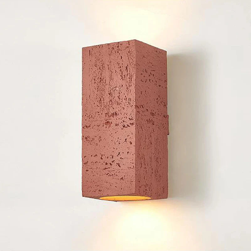 Applique LED Nordique Wabi-sabi Carrée en Ciment
