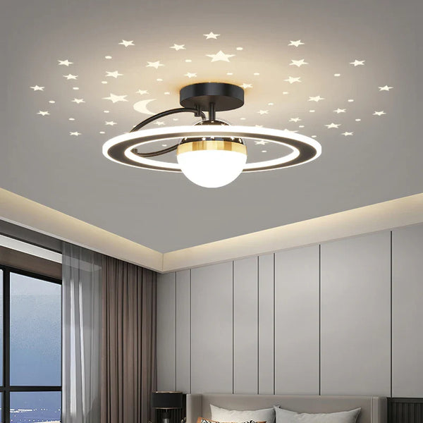 Plafonnier nordique moderne à LED de luxe "Étoile Ciel"