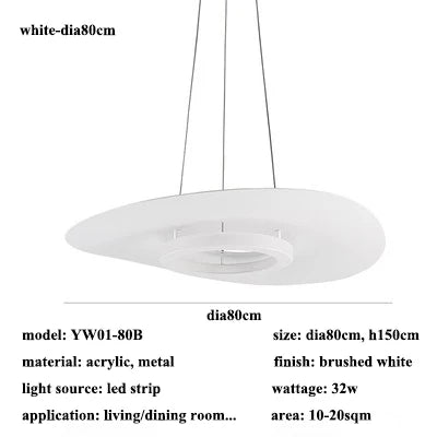 Suspension LED en métal au design nordique ajustable