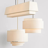 Lustre japonais en tissu LED modernes.
