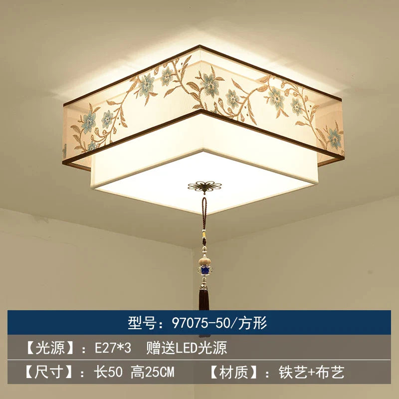 Lustre Chinois Plafonnier Chinoiserie pour Chambre Rétro