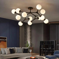 Lustre nordique en verre boule décorative - Suspension luminaire