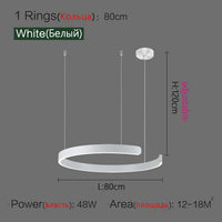 Lustre Anneau Nordique LED Réglable pour Salle à Manger - Collection Maison Luminaires