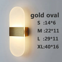 Applique Murale LED Design pour Chambre avec Effet Acrylique Elliptique