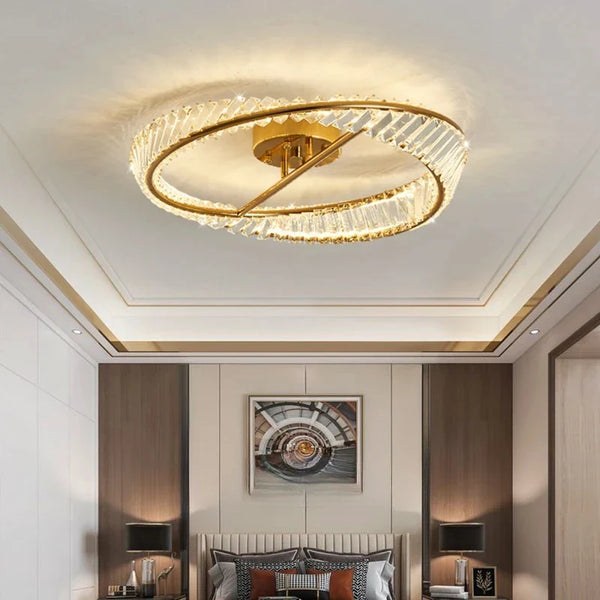 Plafonnier LED de Luxe en Cristal Nordique Décoratif d'Intérieur - Élégance Scandinave