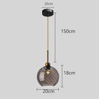 Suspension Nordique en Verre Fumé pour Éclairage Intérieur