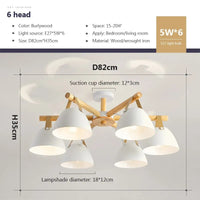 Plafonnier LED Bois & Cuir
