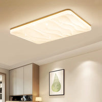 Plafonnier LED Carré Moderne en Bois pour Intérieur - Style Épuré