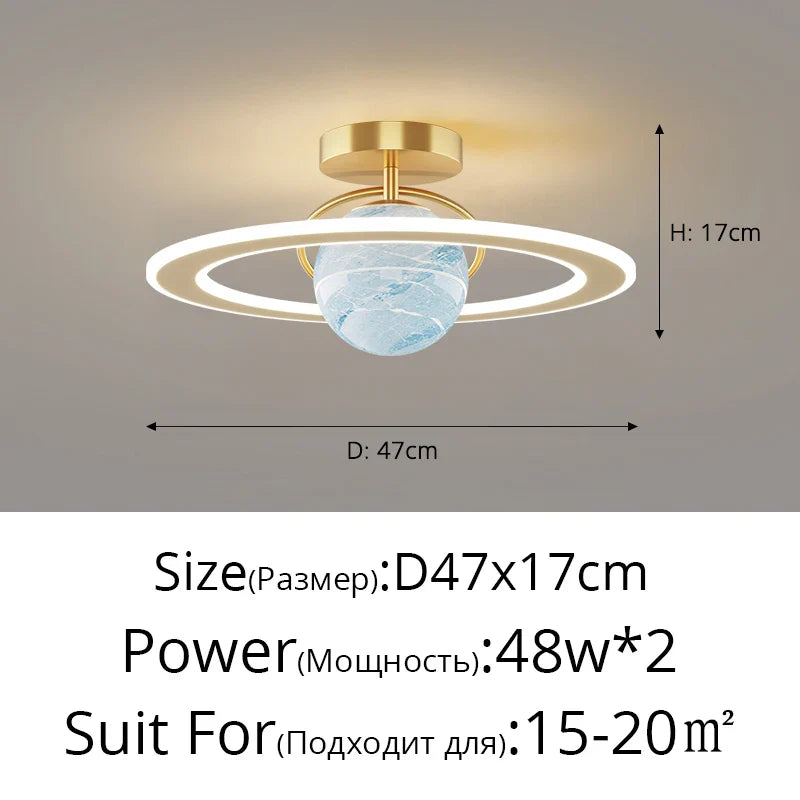 Plafonnier nordique moderne à LED de luxe "Étoile Ciel"