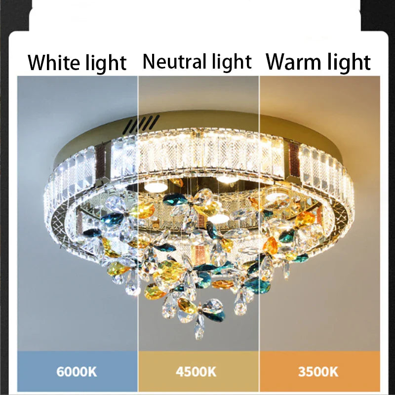 Plafonnier Luxe en Cristal pour Intérieur de Prestige