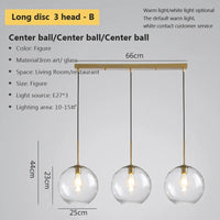 Lustre LED en verre industriel