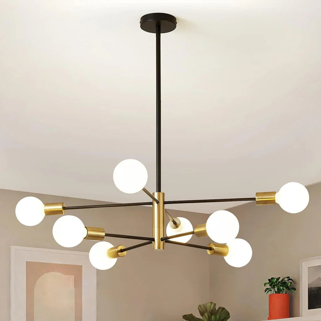 Lustre moderne Spoutnik Satellite à 2/4/8 têtes suspendu - Collection Étoiles Filantes