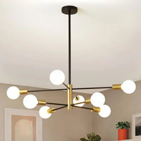 Lustre moderne Spoutnik Satellite à 2/4/8 têtes suspendu - Collection Étoiles Filantes