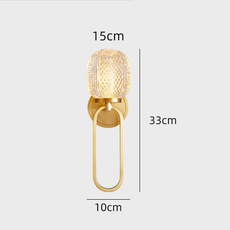 Applique murale LED Luxury en cristal de verre Ball