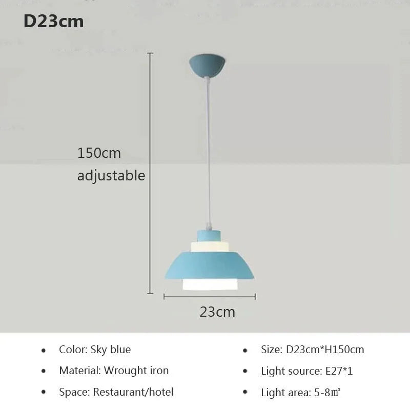 Suspension LED nordique minimaliste à tête unique - Design Scandinave