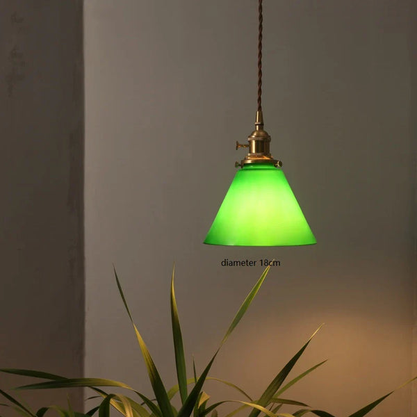 Lampe Suspension Verre et Cuivre LED Edison Vintage