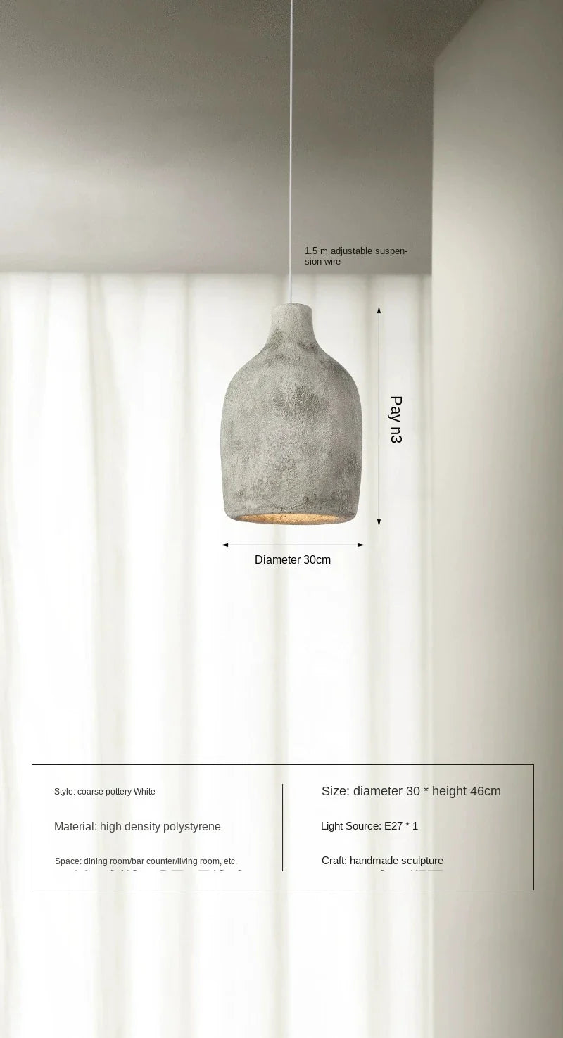 Suspension japonaise Wabi-sabi pour une ambiance nordique moderne