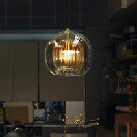 Suspension design nordique en verre - Collection Boule Moderne