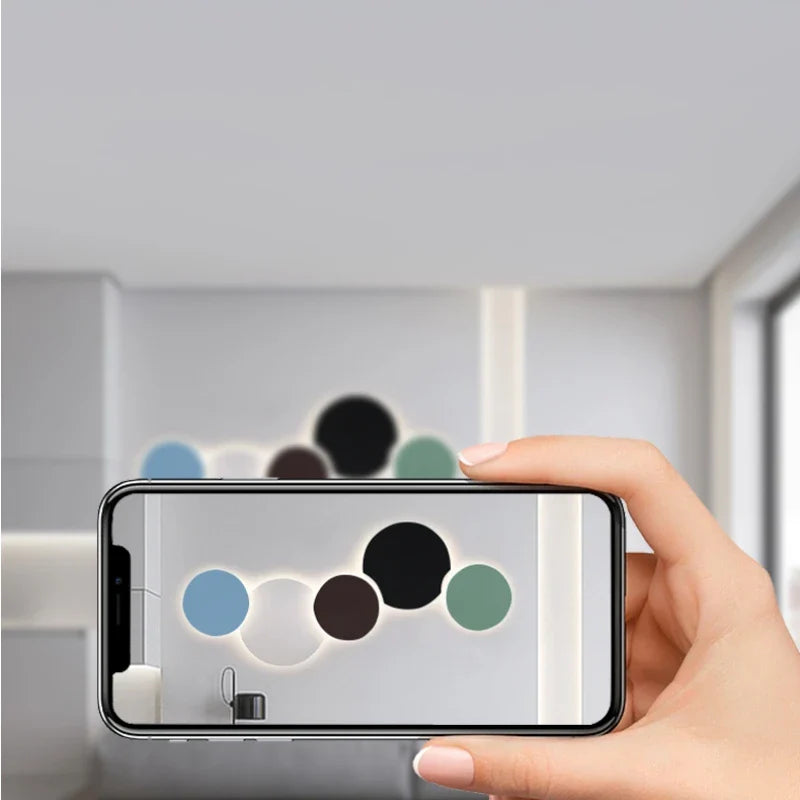 Applique murale LED minimaliste colorée pour maison et salon