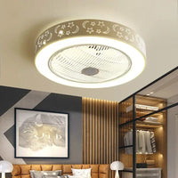 Ventilateur de plafond moderne avec éclairage LED et télécommande intégrée